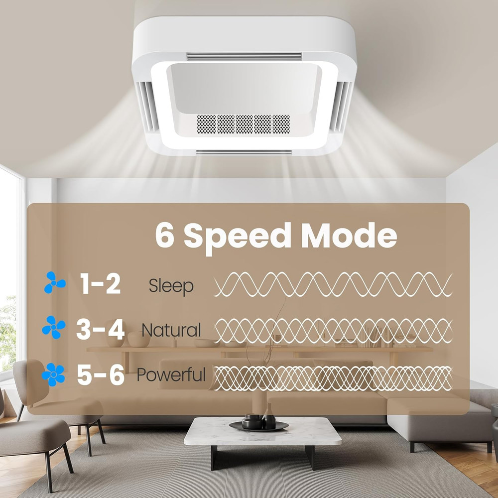 Smart Bladeless Ceiling Fan with Dimmable Lights & Alexa Control, 23
