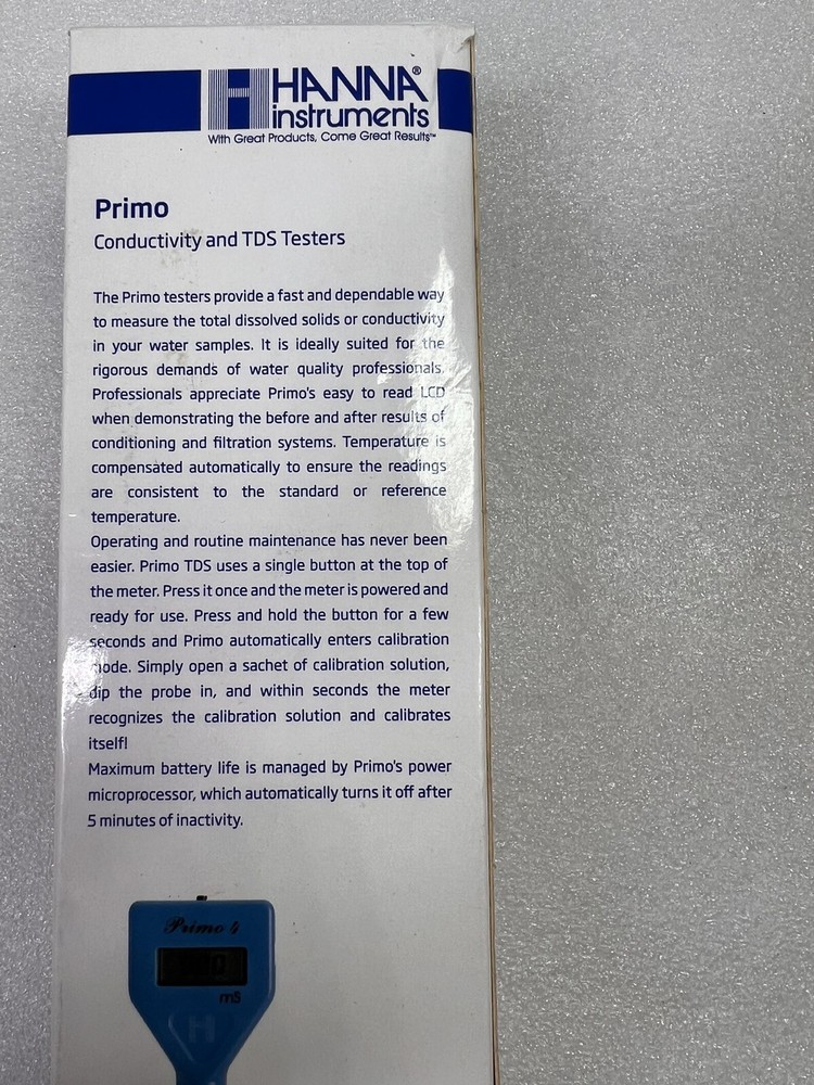 Hanna Instruments Primo EC and TDS Testers Conductivity Meter