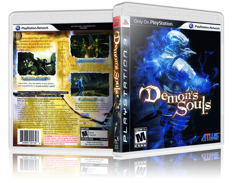 Demon's Souls - Replacement  PS3 Cover And Case. NO GAME!!