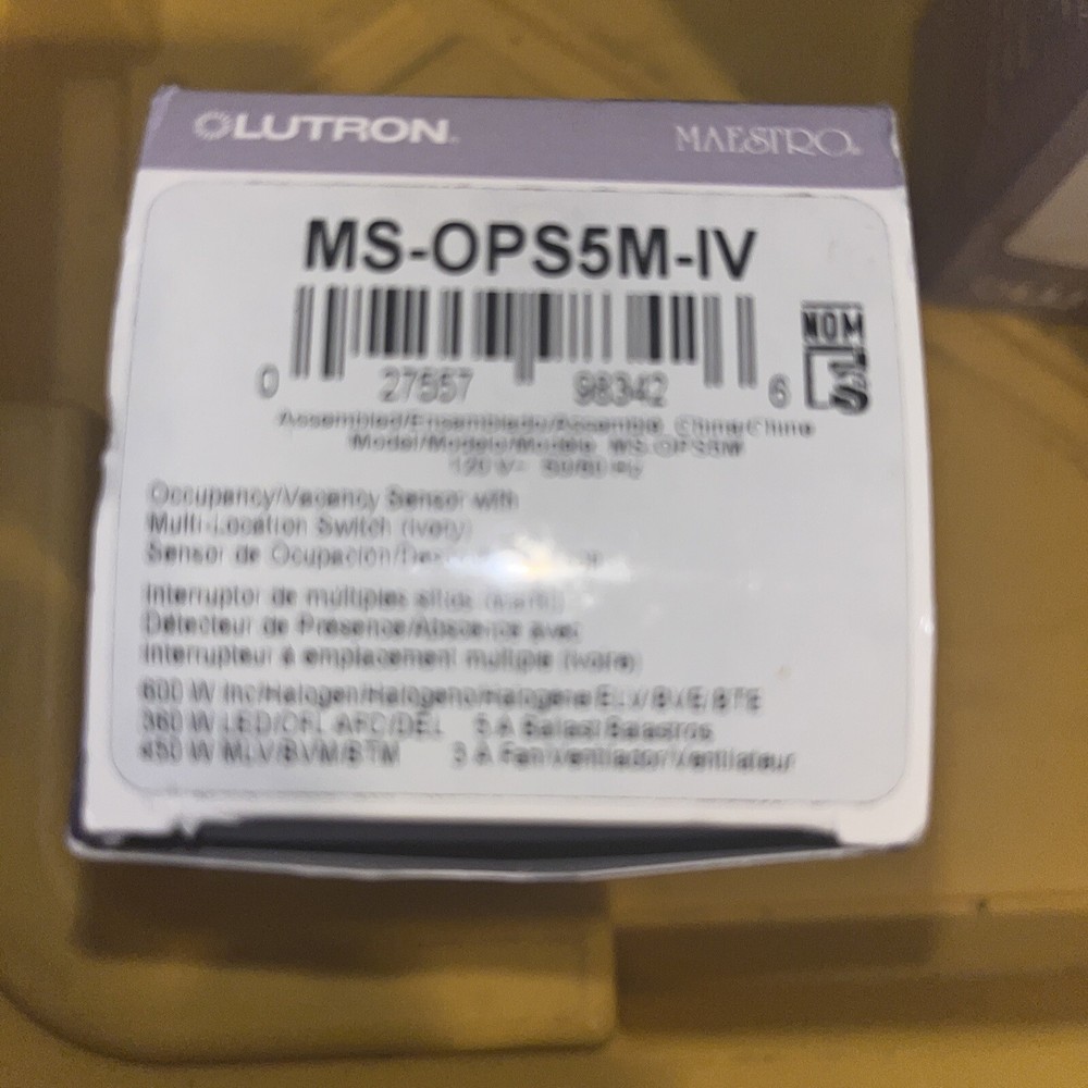 Lutron Maestro MS-OPS5M-IV Occupancy/Vacancy Sensor Ivory