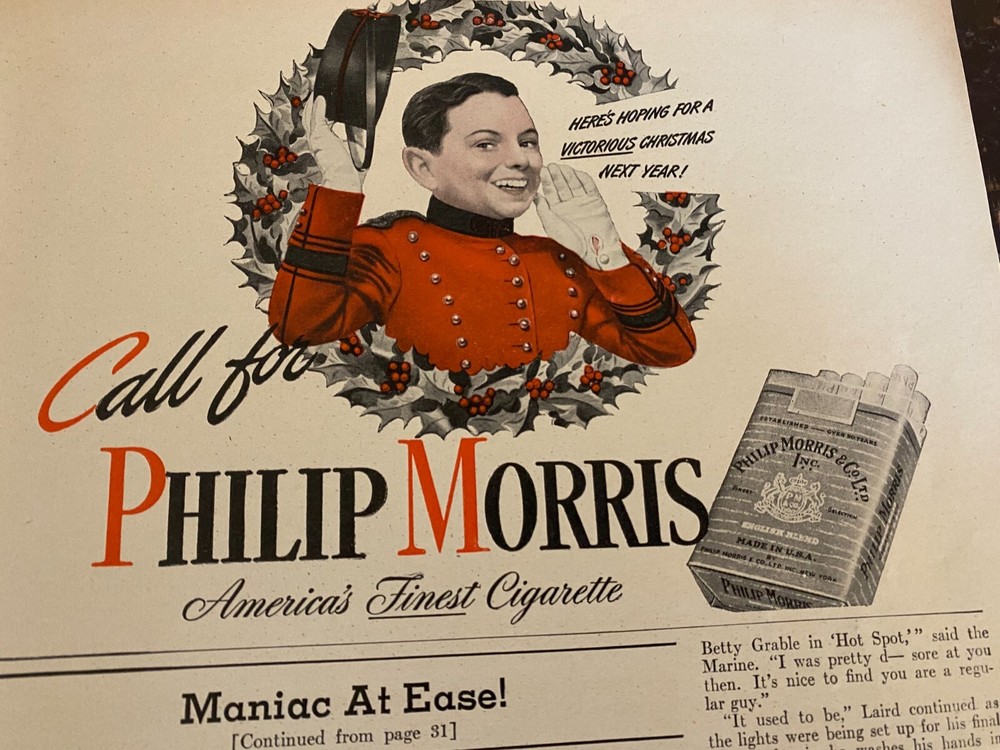 Philip Morris Cigarettes, Half Page Vintage Print Ad, a