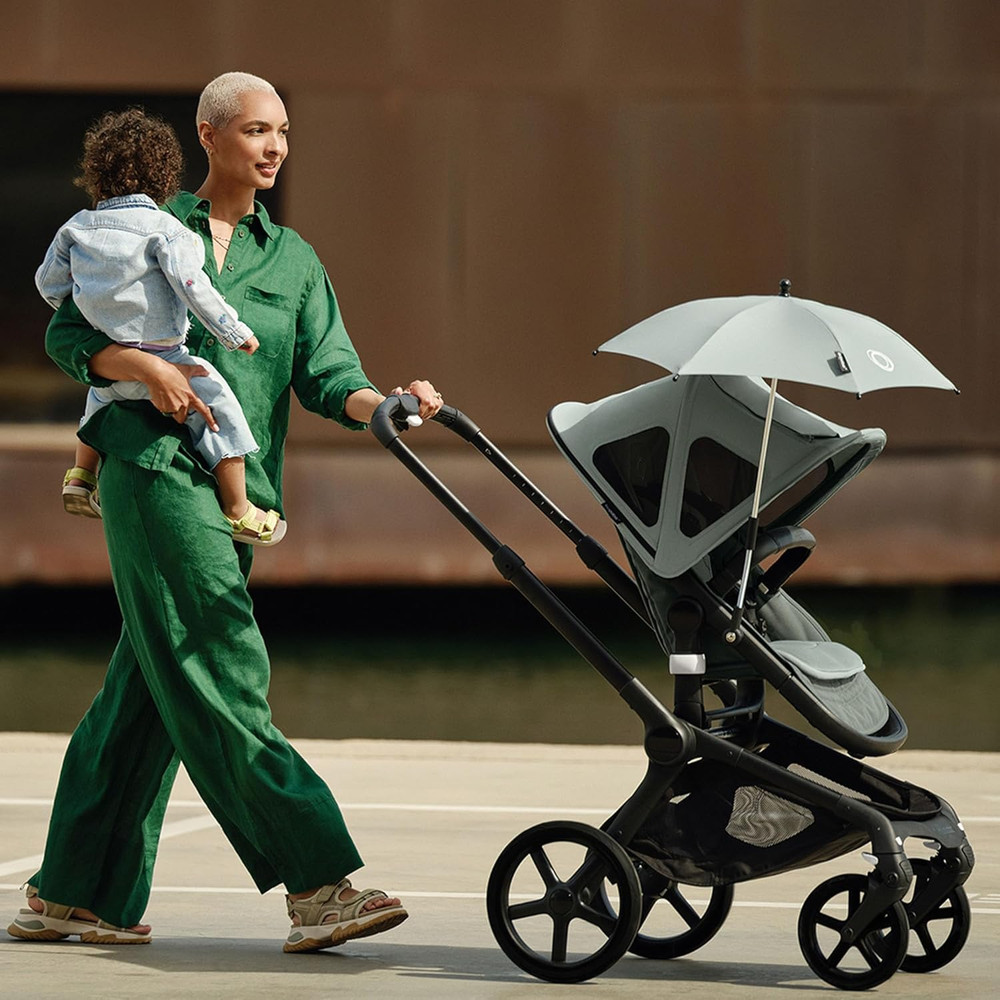 UPF 50+ Parasol Umbrella for Strollers - Adjustable Shade, Easy Attachment, Blac