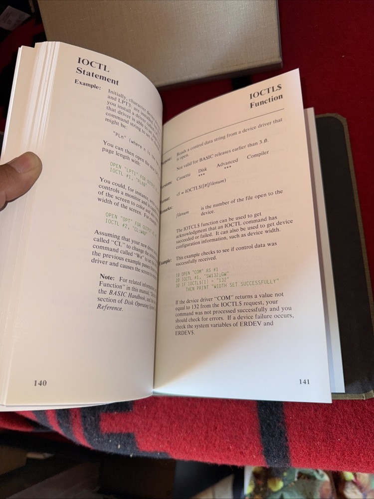 Vintage 1986 IBM Library Book Technical Reference Personal Computers Basic 3.0