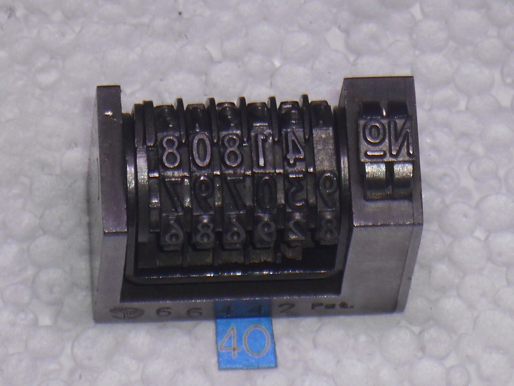 DOLD |  letterpress Reverse numbering machine | 40