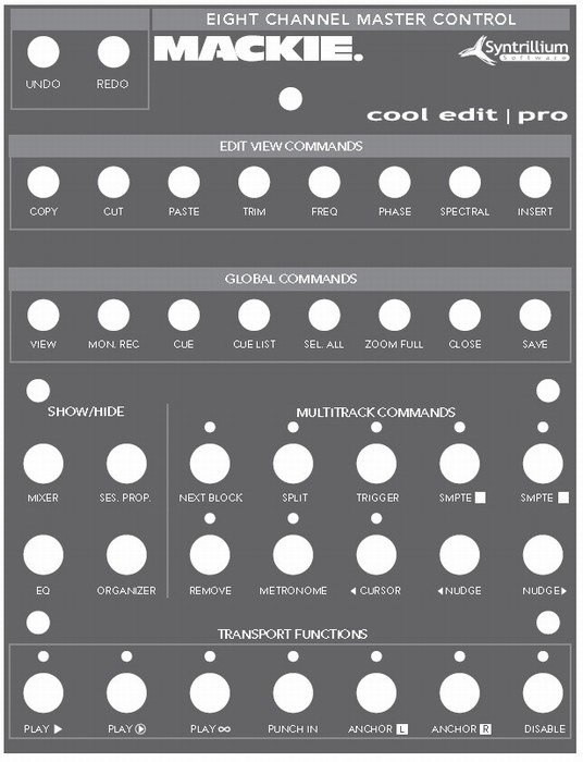Mackie Control Overlay for Adobe Audition (Cool Edit Pro)