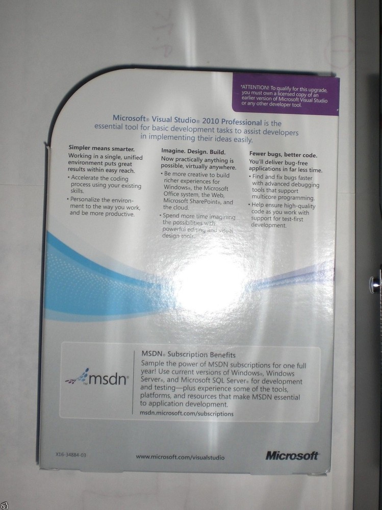 Microsoft Visual Studio 2010 Professional Edition Full Retail Version*(USED)