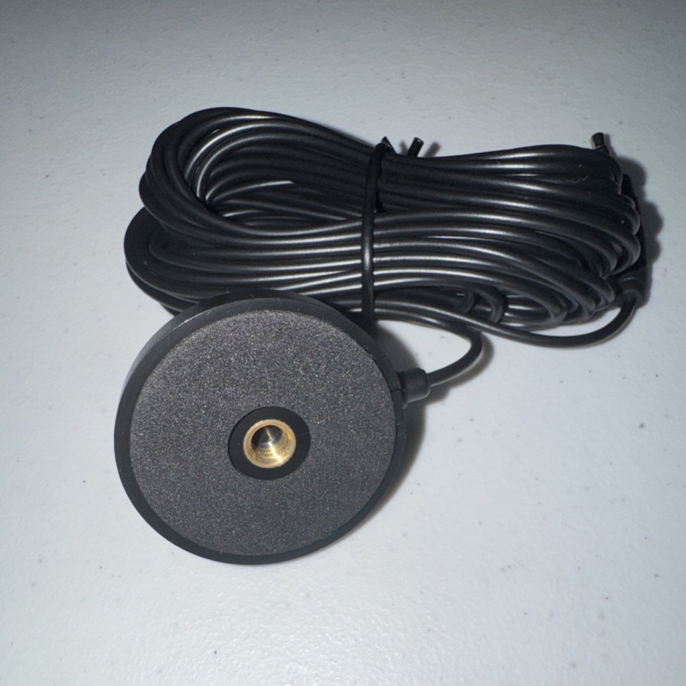 Black Calibration Microphone with Long Cable, Wired