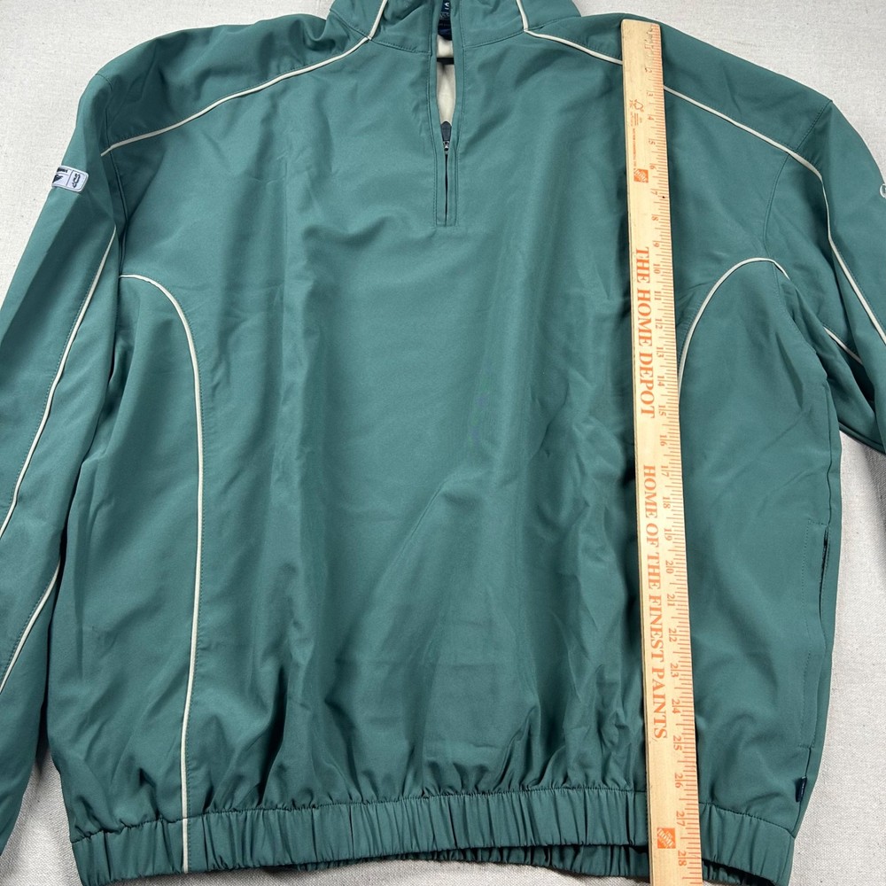 Straight Down Performance Jacket Mens XL Golf Pullover 1/4 Zip Sage Wind Rain
