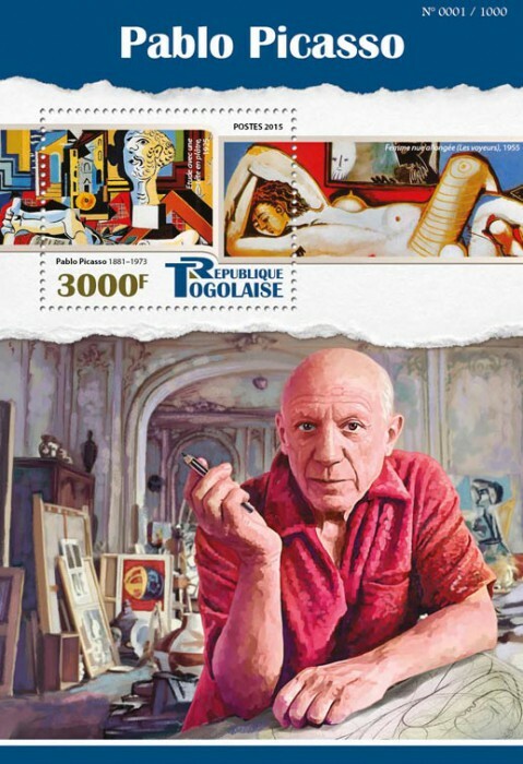 2015 TOGO MNH. PABLO PICASSO   Y&T Code: 1059  |  Michel Code: 7067 / Bl.1229