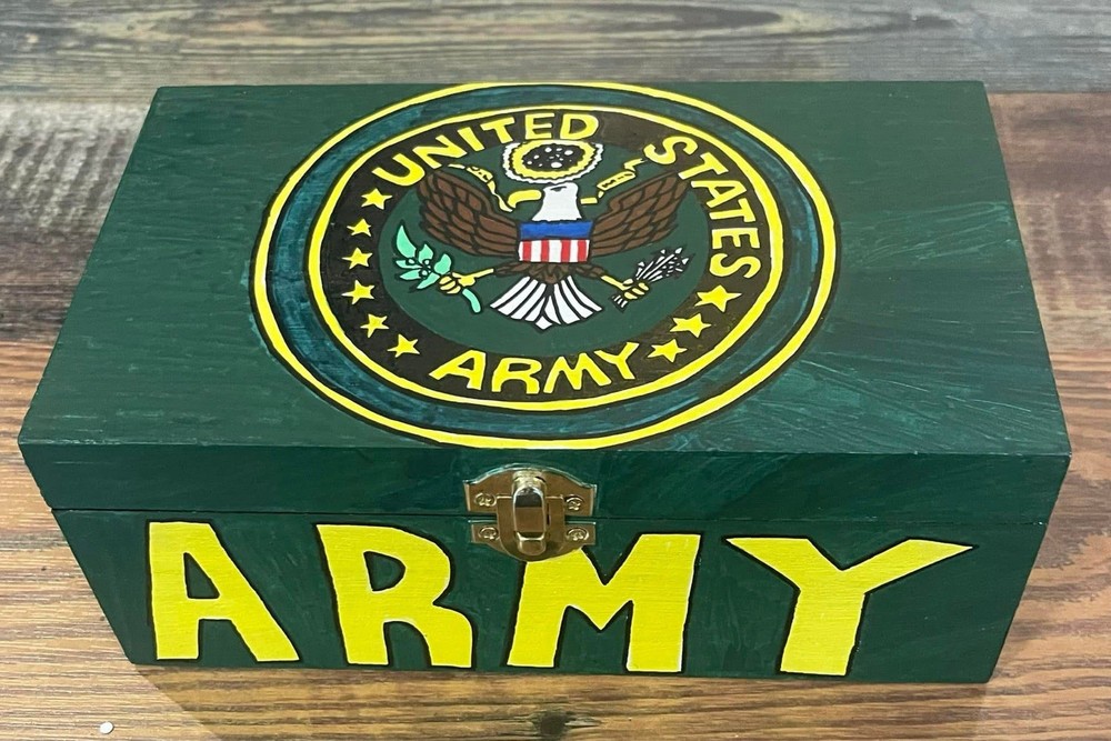 U.S. Army Hand Painted Ammo Box