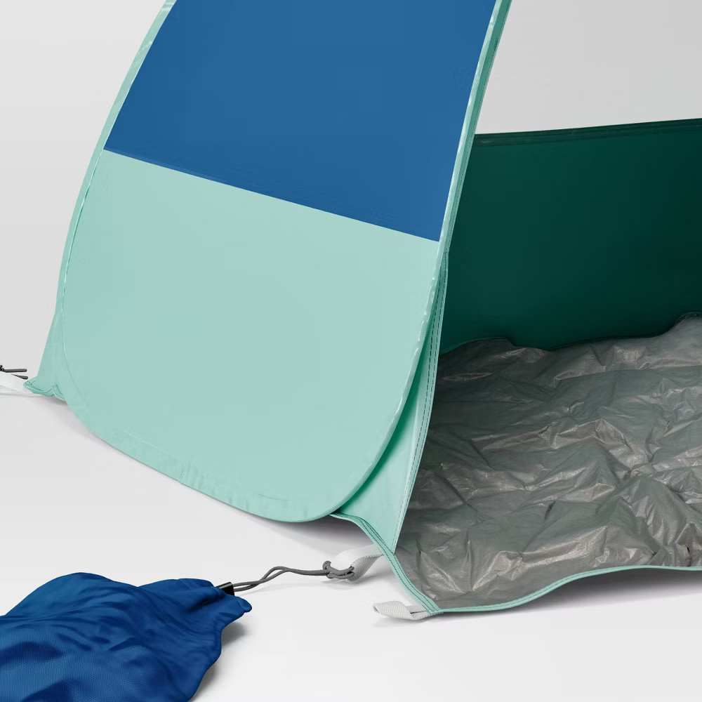 Beach Pop Up Shelter Blue/Green - Sun Squad