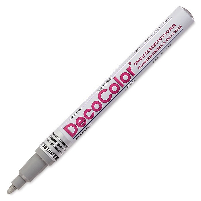 DecoColor, Paint Marker, Grey, Fine Point, Shadow, Opaque, Permanent, Gloss