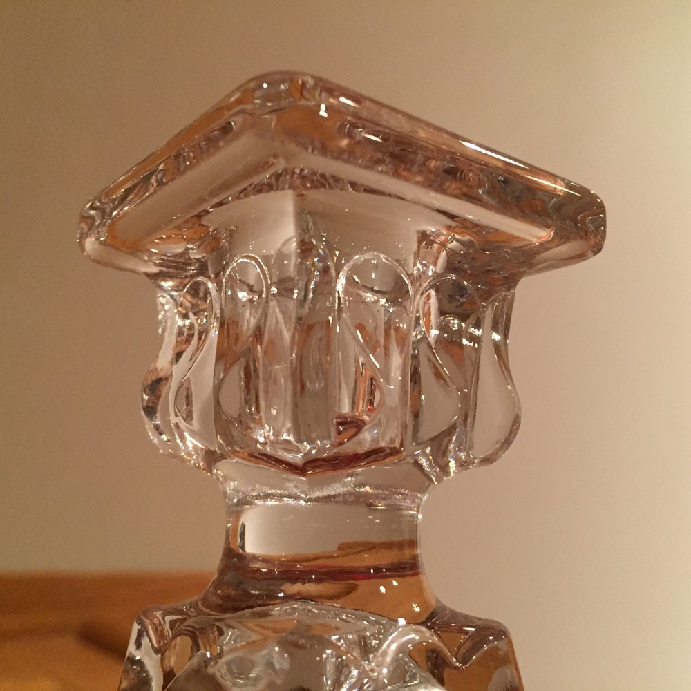 Westmoreland Wedding Pattern Ruby Flash Crystal Candlestick Pair ~ NWOB VTG