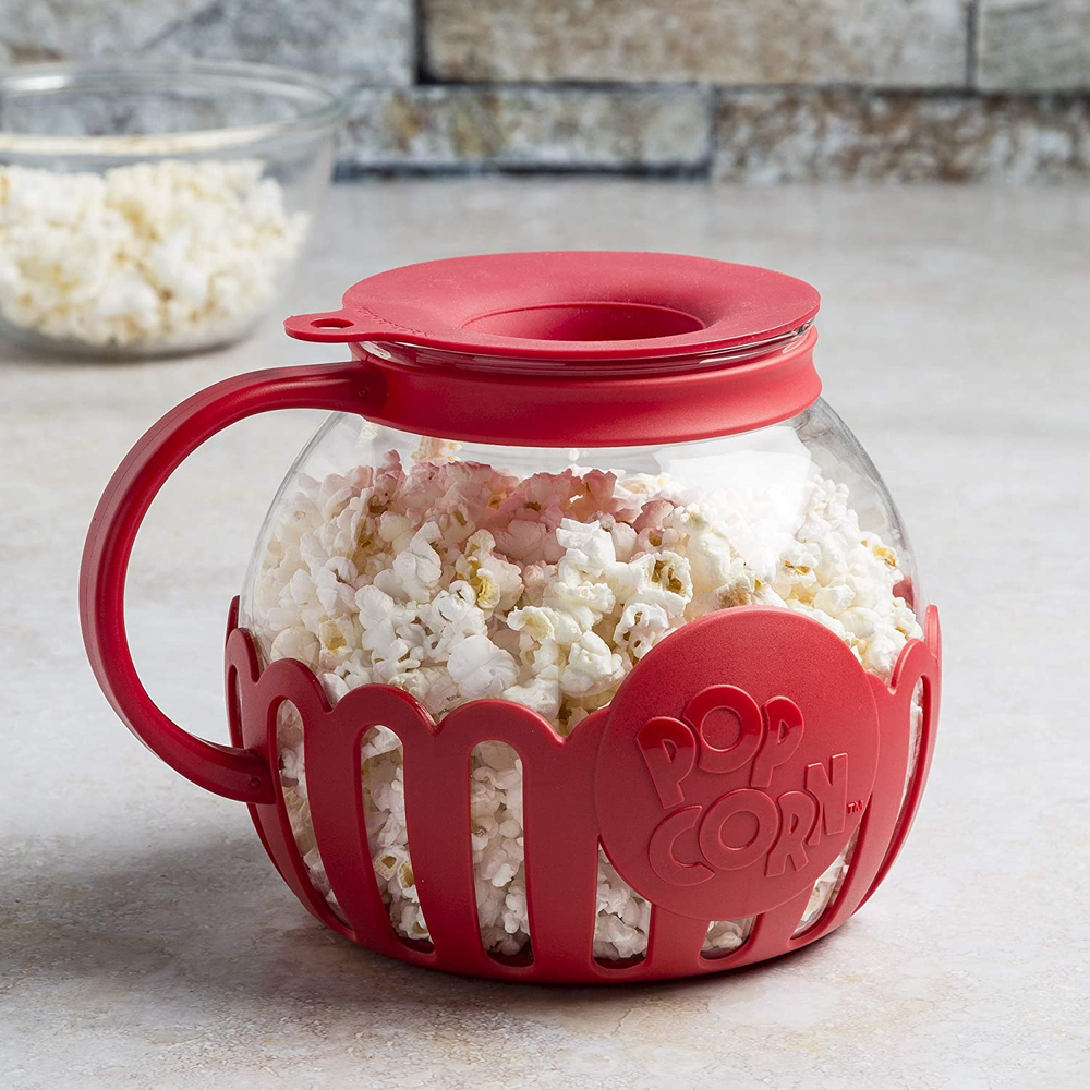 Ecolution Original Microwave Micro-Pop Popcorn Popper, Borosilicate Glass 1.5