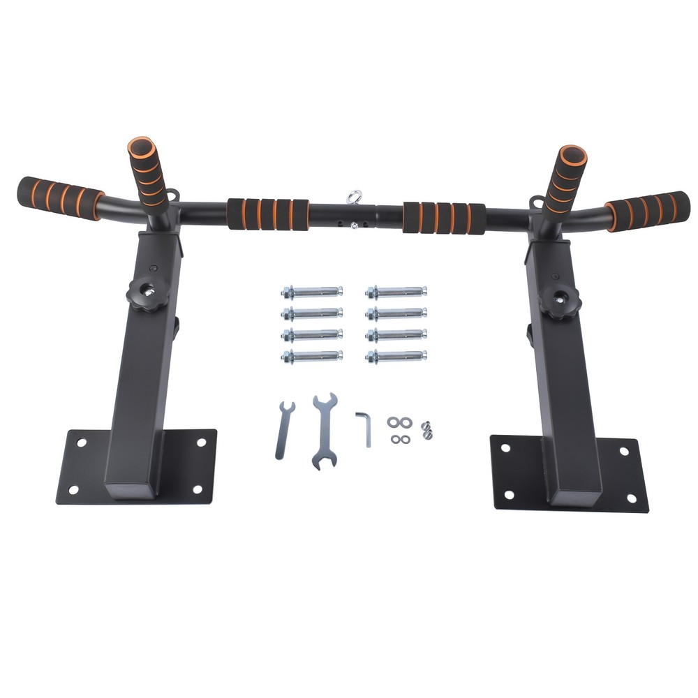 Pull Up Bar Wall Mounted Supports to 440 Lbs Pull Up Bar Training Equipment