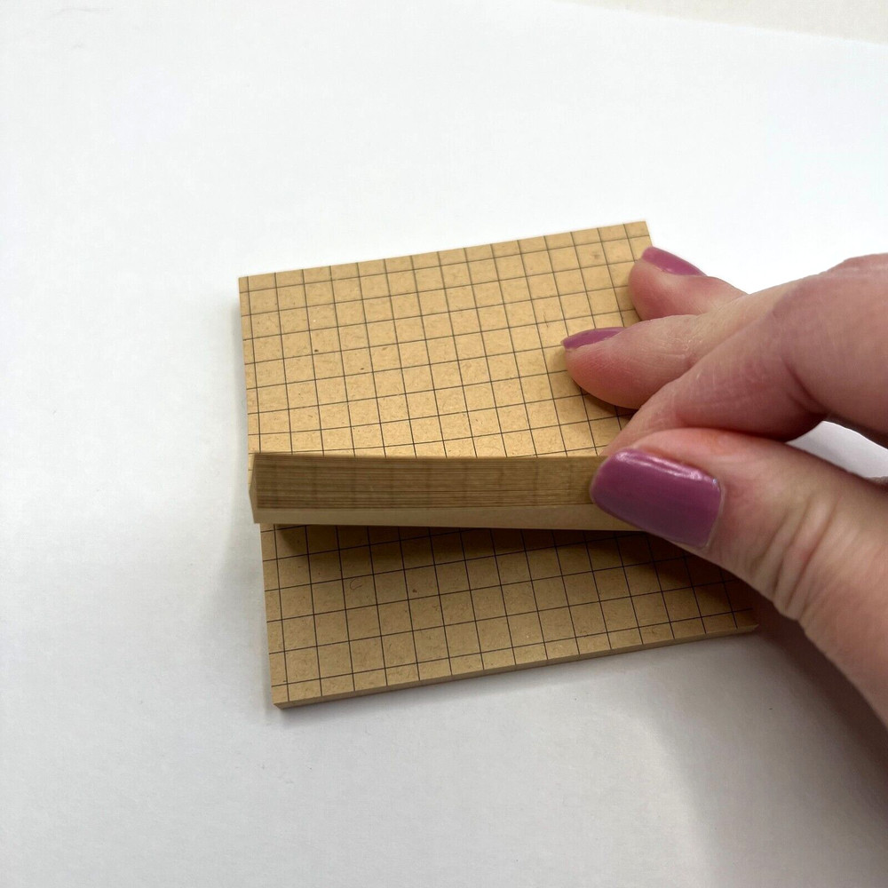 Kraft Grid Sticky Note Pad 80 sheets Planners Calendars
