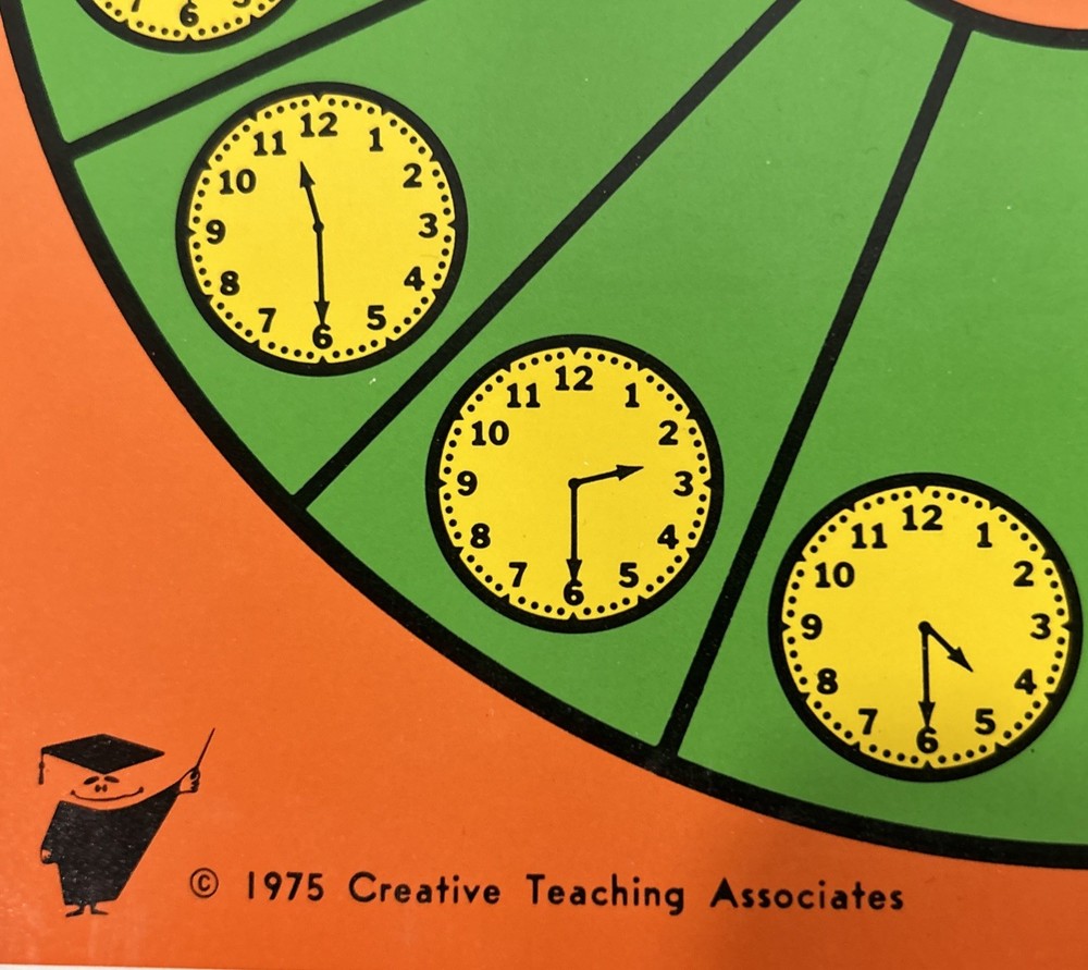 VTG 1975 Dial-A-Time Game by Creative Teaching Press; Analog & Digital Times