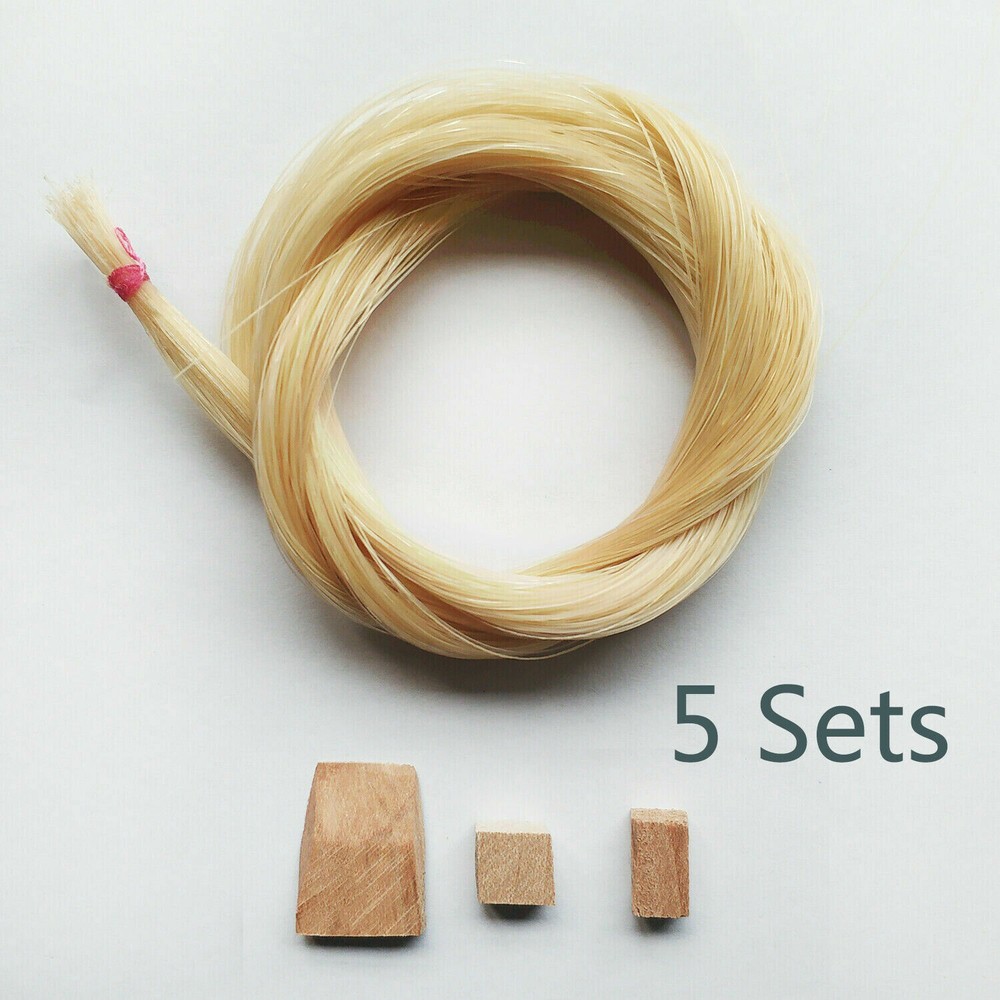 5 Sets Violin Viola Bow Restore Material + Block Wedge Wood Fix Material