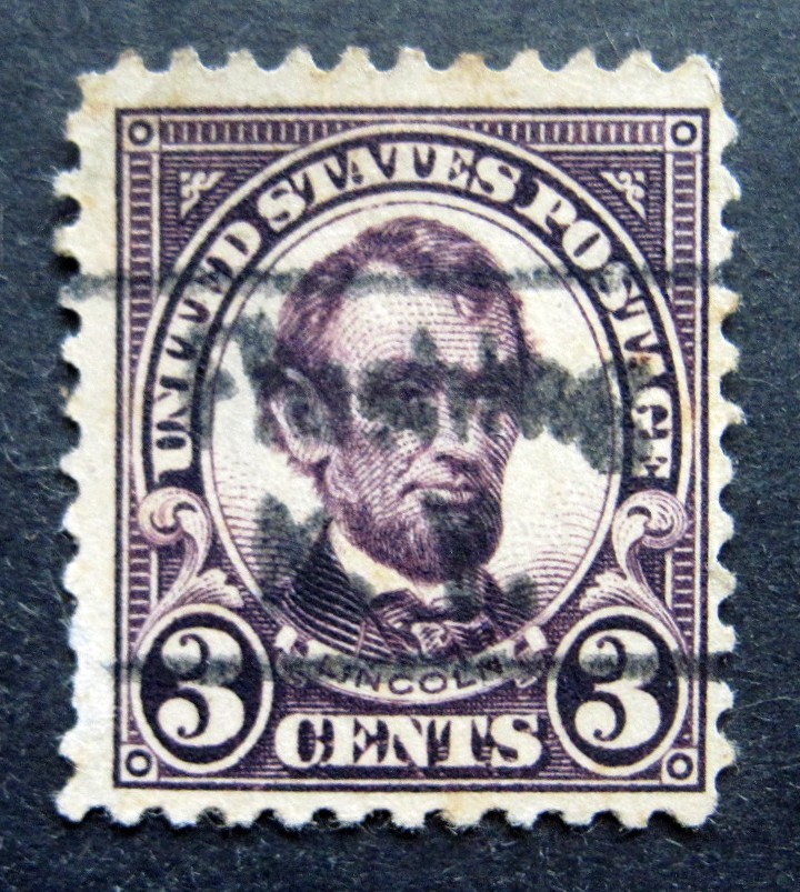 Sc # 555 ~ 3 cent Abraham Lincoln Issue, Precancel, Flushing N.Y.
