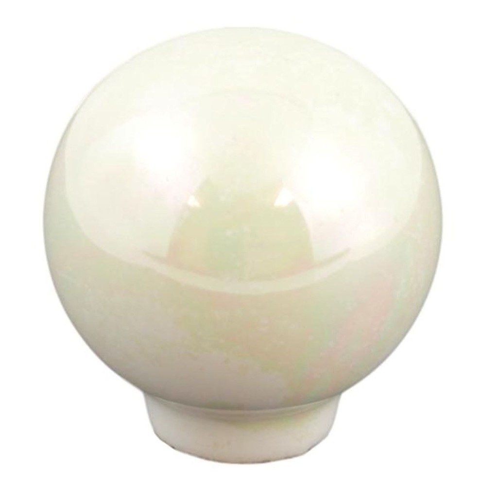 1-1/4" Ball Design Knob White Pearlized