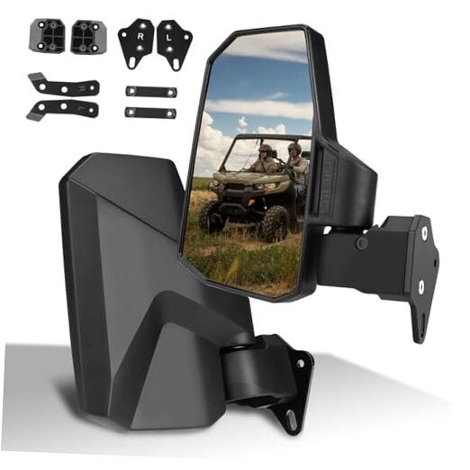 Defender Side Mirrors,The Spring Back Feature Allows Easy Reset After