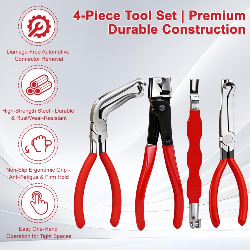Automotive Electrical Disconnect Pliers Kit Connector Separator & Tools