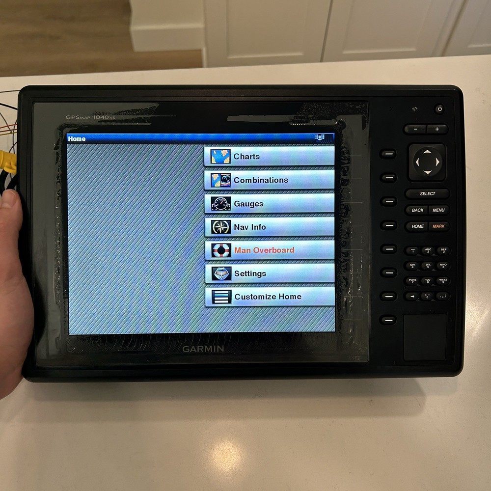 Garmin 1040xs Gps Map Chartplotter Head Unit With Power Cord