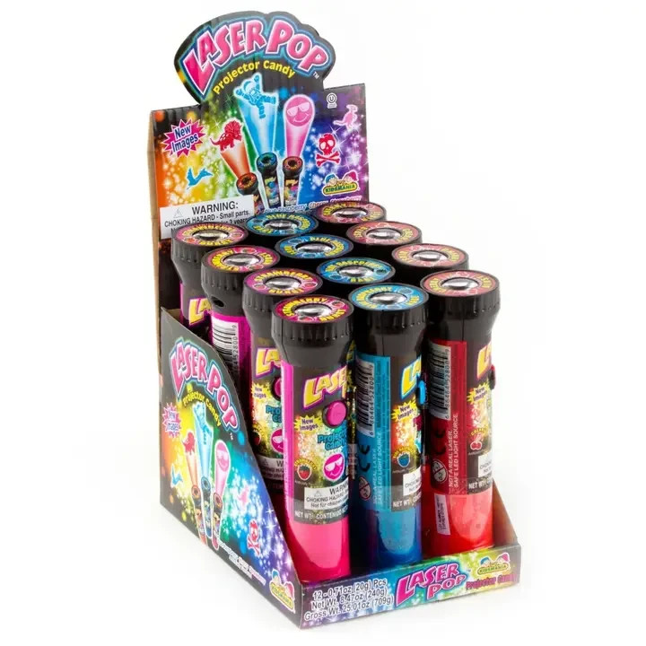 Kidsmania Laser Pop Projector Candy 12ct Box