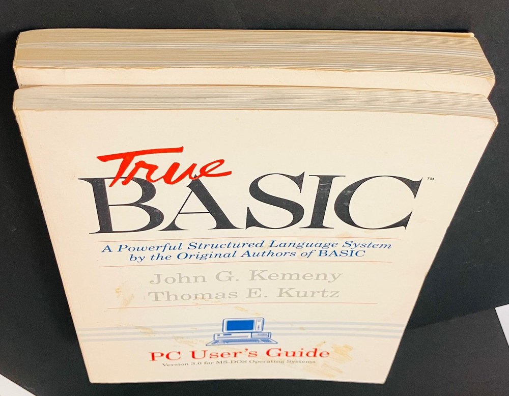 True BASIC v3.0 PC User Guide & Reference Manual Lot Kemeny Kurtz Vintage (1990)
