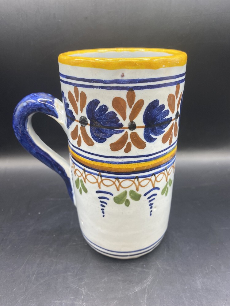 Hand Painted Signed Talavera Pottery Mug