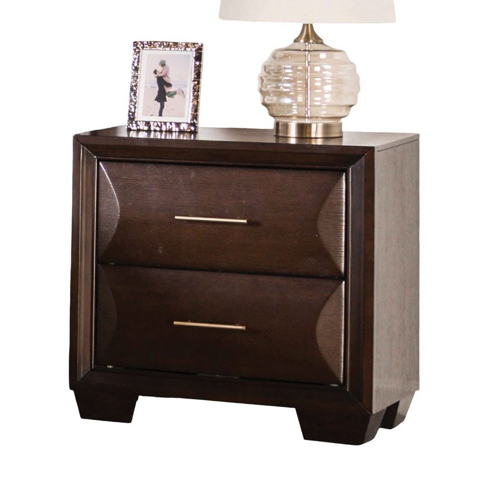 Transitional Style Eastern King Size 4pc Bed Set Espresso Finish Bedroom