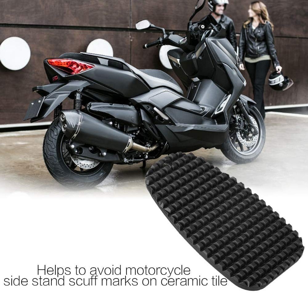 Kickstand Pad, Black Universal Motorcycle Pad Side normal,