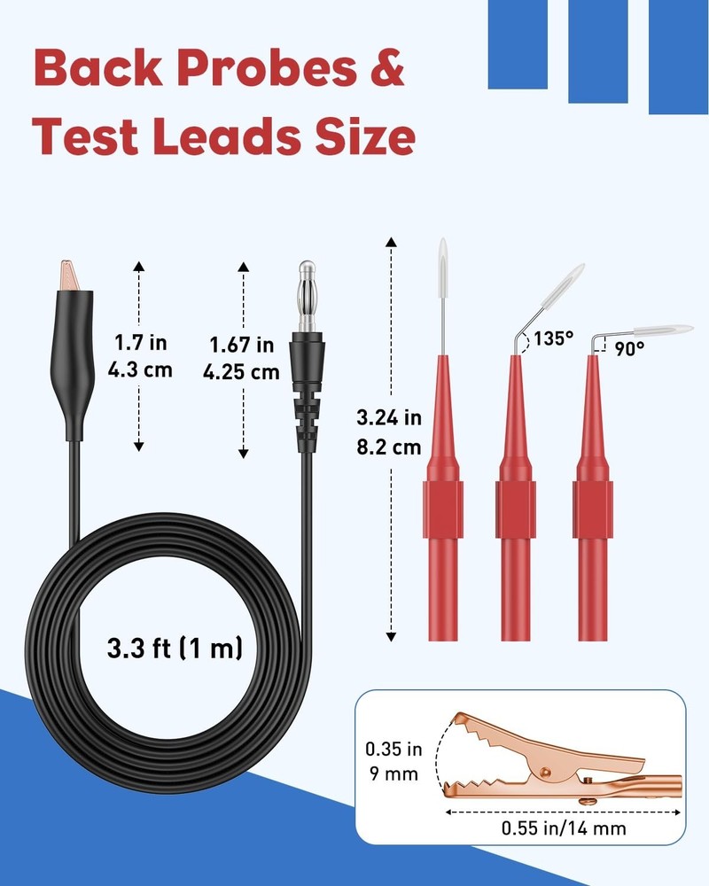 Back Probe Kit Leads Set Automotive Electrical Diagnostic Circuit Testing