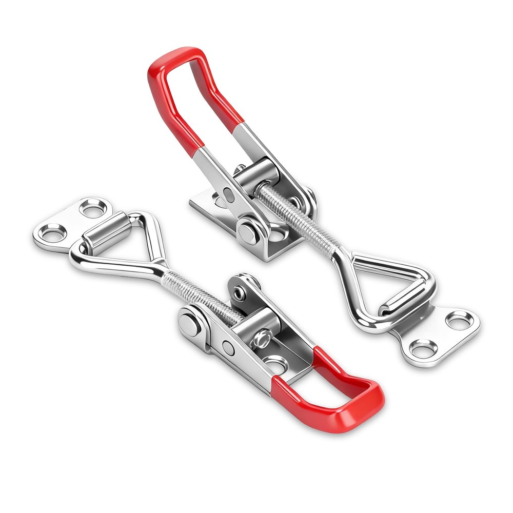 FRXIE 2 Pack Adjustable Toggle Latch 4001, Quick Release Clamp Silver