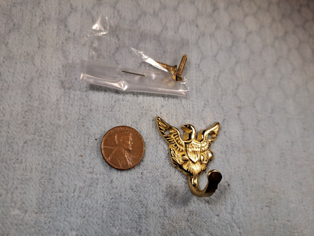 Brass Wall Eagle Hooks Keys Tiny