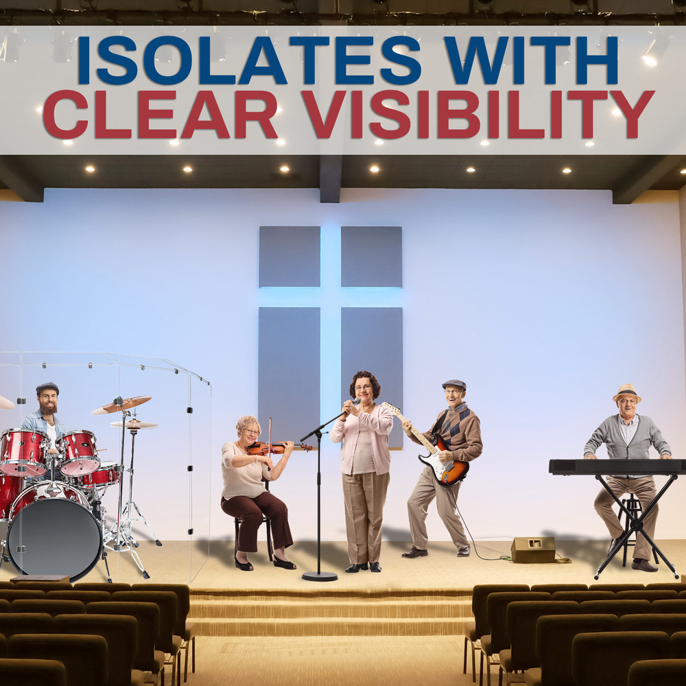 Drum Shield, Drum Shields, Drum Sceen 6 ft x 12 ft DS6D