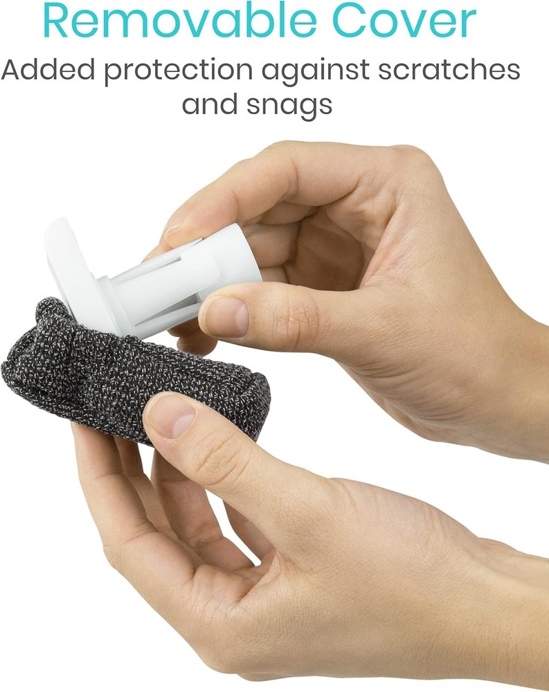 4 Pcs Removable Padded Replacement Ski Glide Covers for Folding Walkers