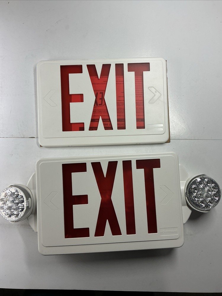 Lithonia Lighting LHQM LED R M6 Quantum White LED Exit and Emergency Light Combo