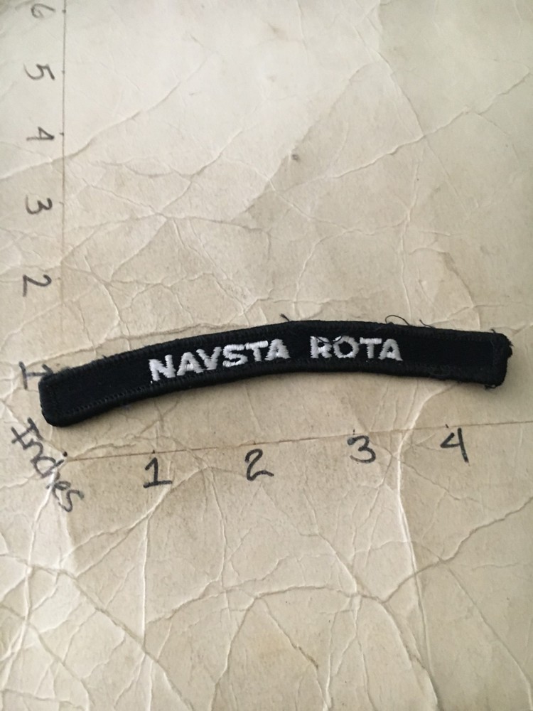 US NAVY SHOULDER STRIP TAB rocker Patch NAVSTA Rota