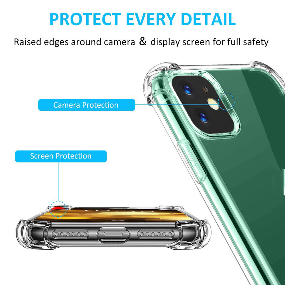 iPhone Clear Shockproof Bumper Phone Case