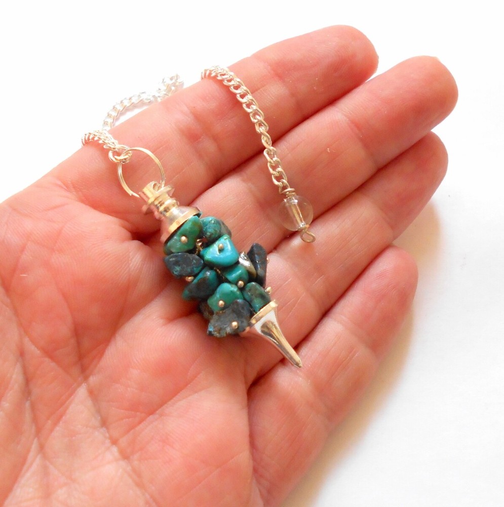 Chrysocolla Chip Pendulum for Divination and Dowsing