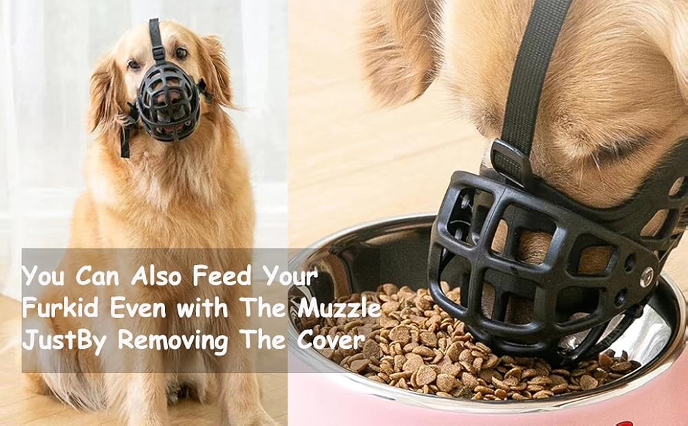 Pet Muzzle Breathable Basket Muzzle to Prevent Barking, Biting and Chewing