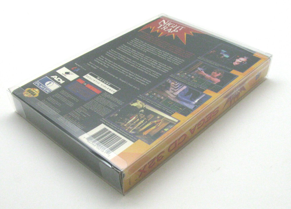 10x SEGA CD 32X CIB - CLEAR PROTECTIVE BOX PROTECTOR SLEEVE CASE (READ!)