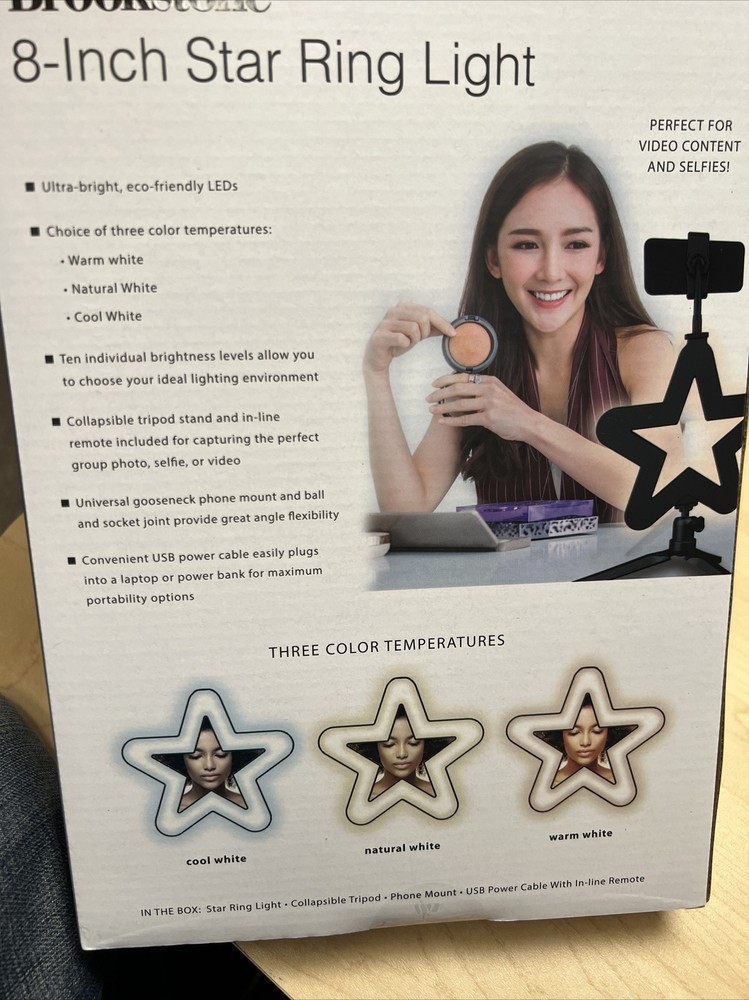 Brookstone 8 Inch Star Ring Light