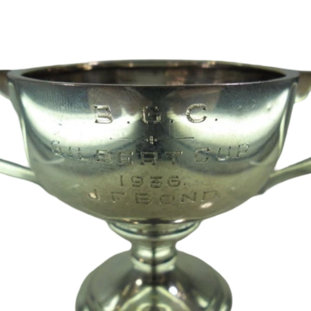 Miniature Solid Silver 2 Handled Trophy Cup, London 1936
