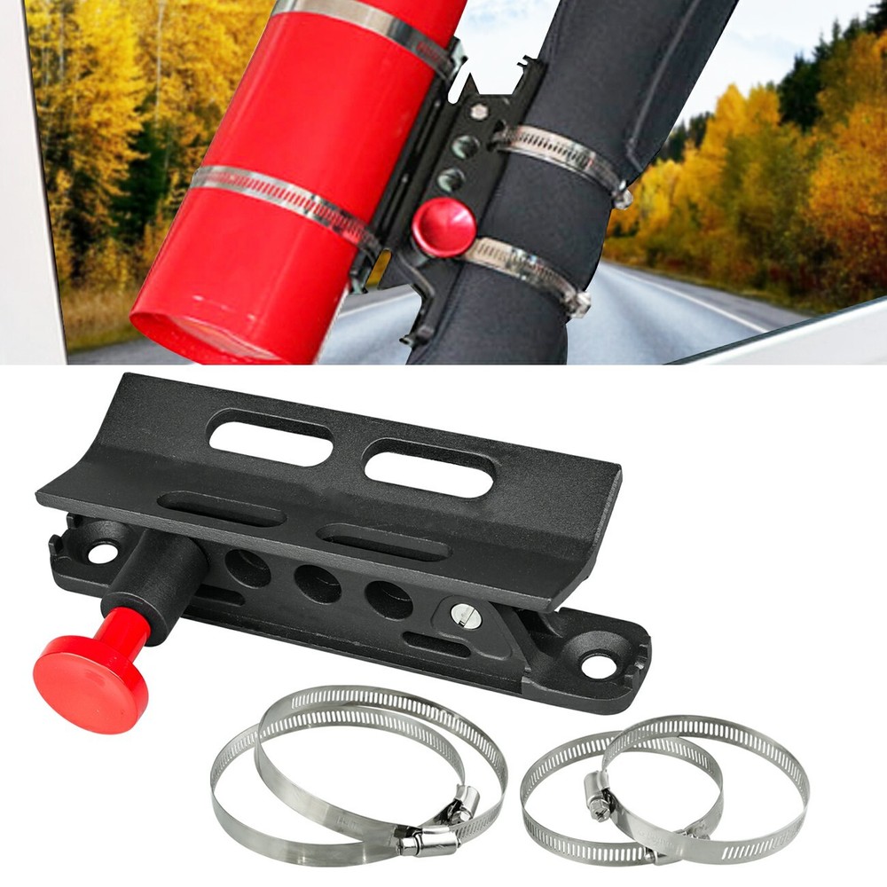 UTV Adjustable Black Car Fire Extinguisher Mount Bracket For Jeep Wrangler