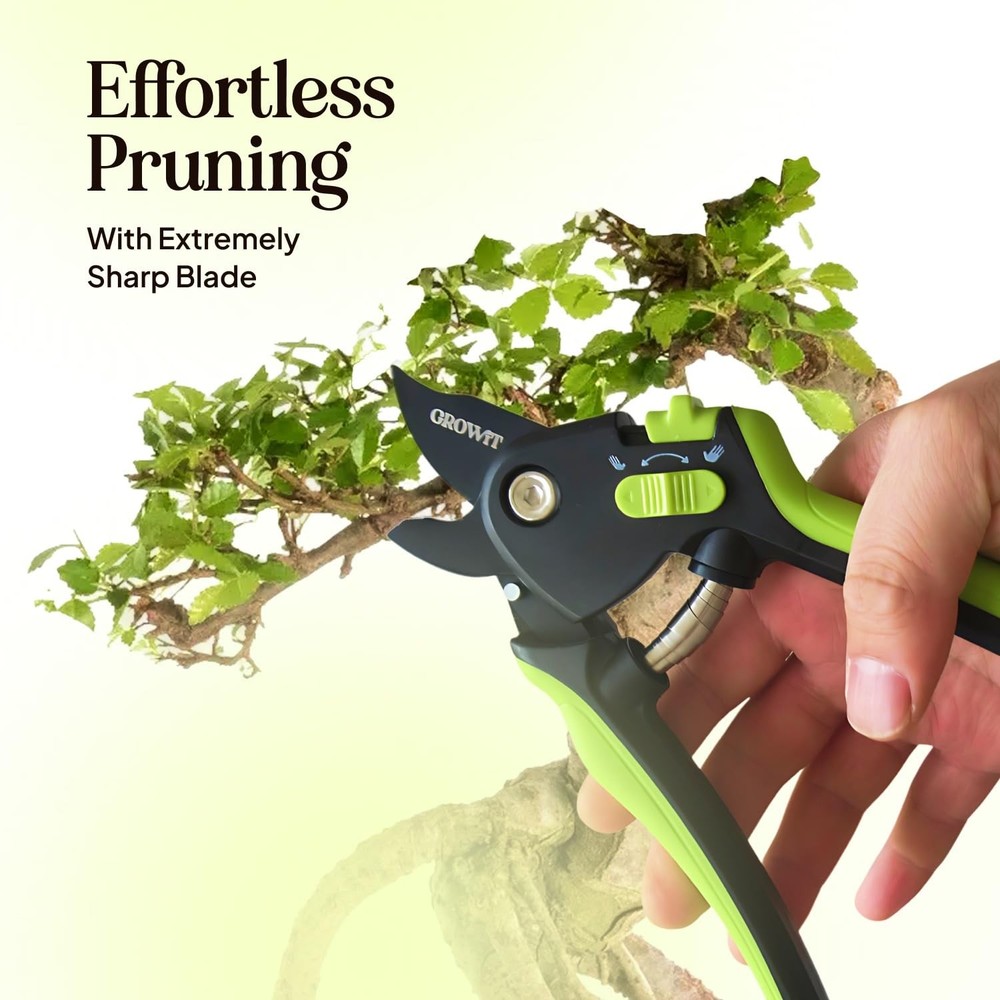 Ultra Sharp Pruning Shears Hedge Clipper – Cuts 3X Easier, Dual-Size...