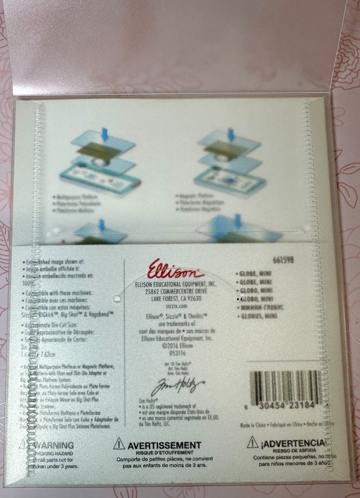 Tim Holtz Sizzix Alteration MINI GLOBE Metal Die Thinlits #661598 Travel World