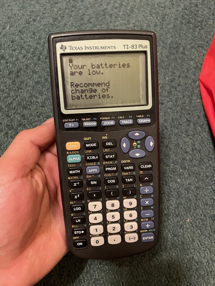 Texas Instruments TI83 Plus Graphing Calculator W/ Cover Tested Works!