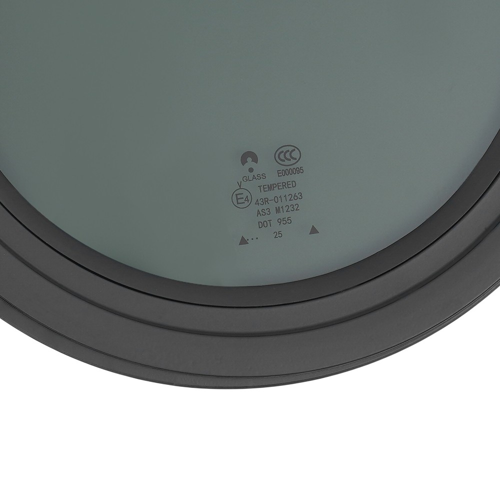 Campers Vent Round Fixed RV Window Cargo Vertical Trailer Window w/ Trim Ring